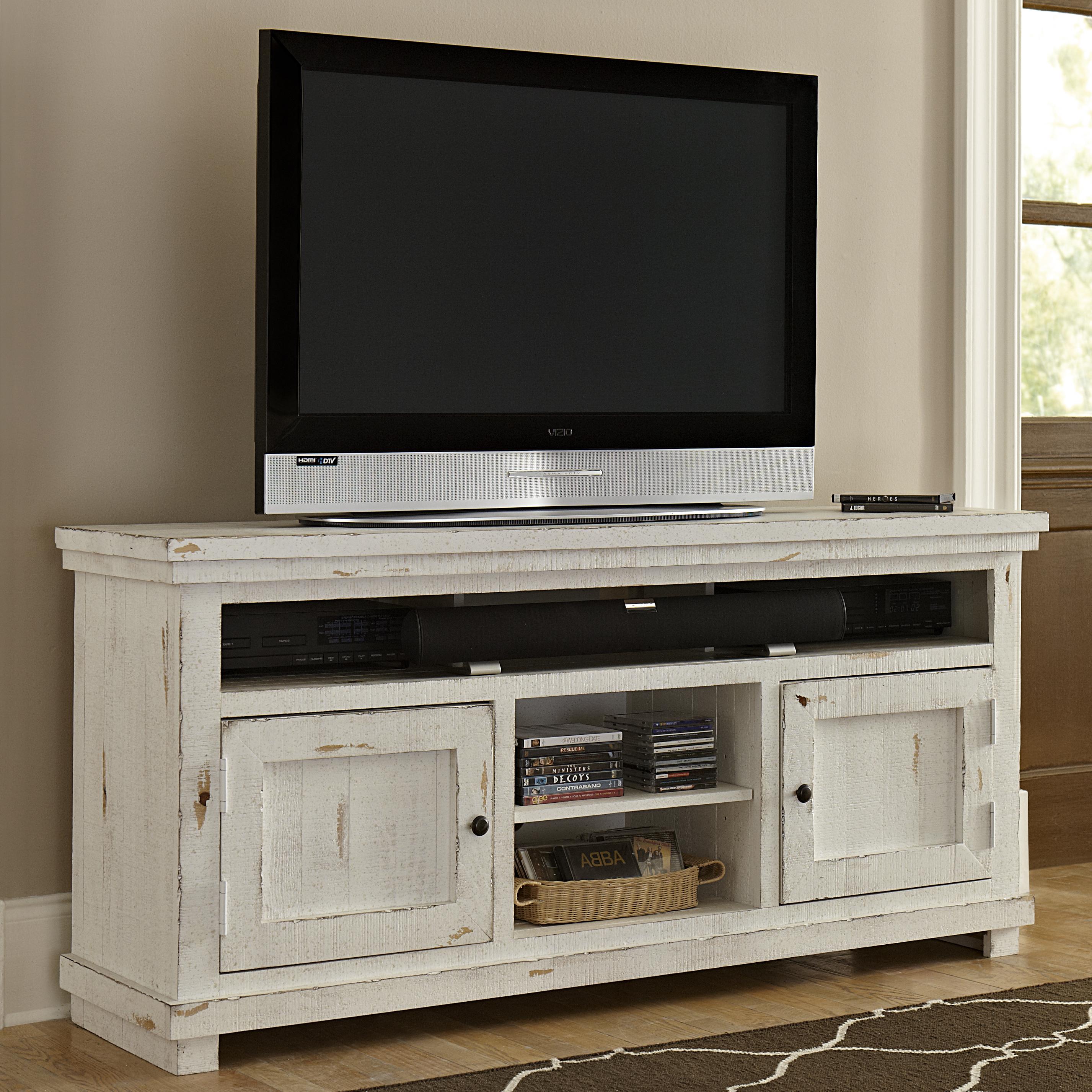 Progressive Furniture Willow Medium 64" Distressed Pine Media Console